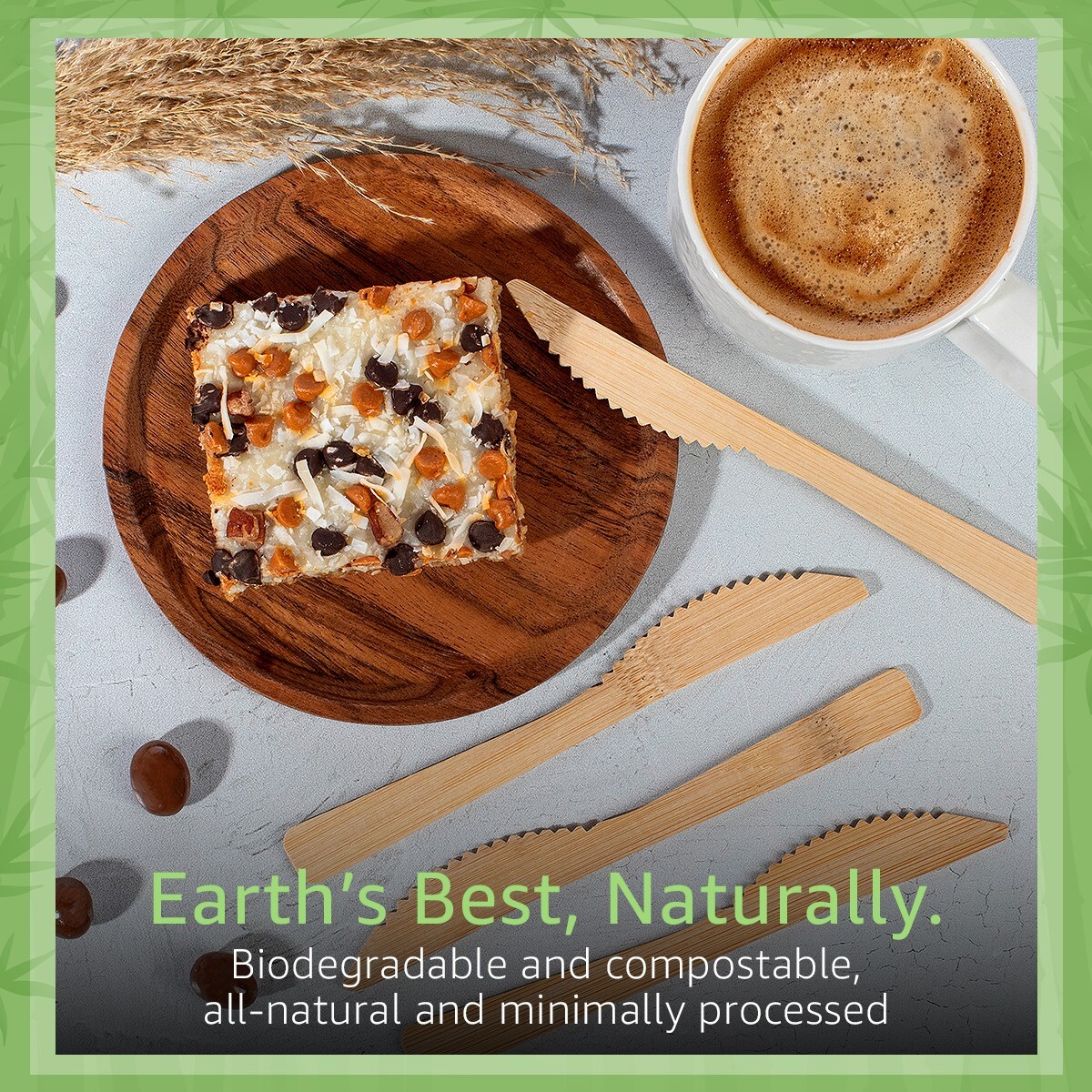Ibambo 100% Bamboo Knives – 100 Compostable Knives, Disposable or Reusable