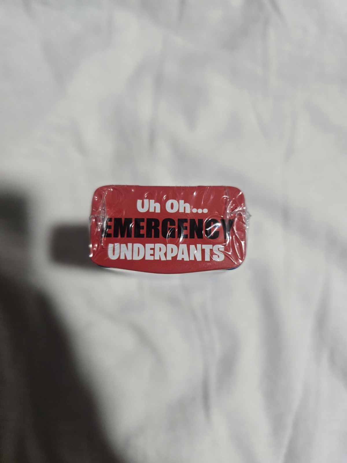 Emergency Underpants – Unopened Sealed Tin with 1 Pair – fits most adults