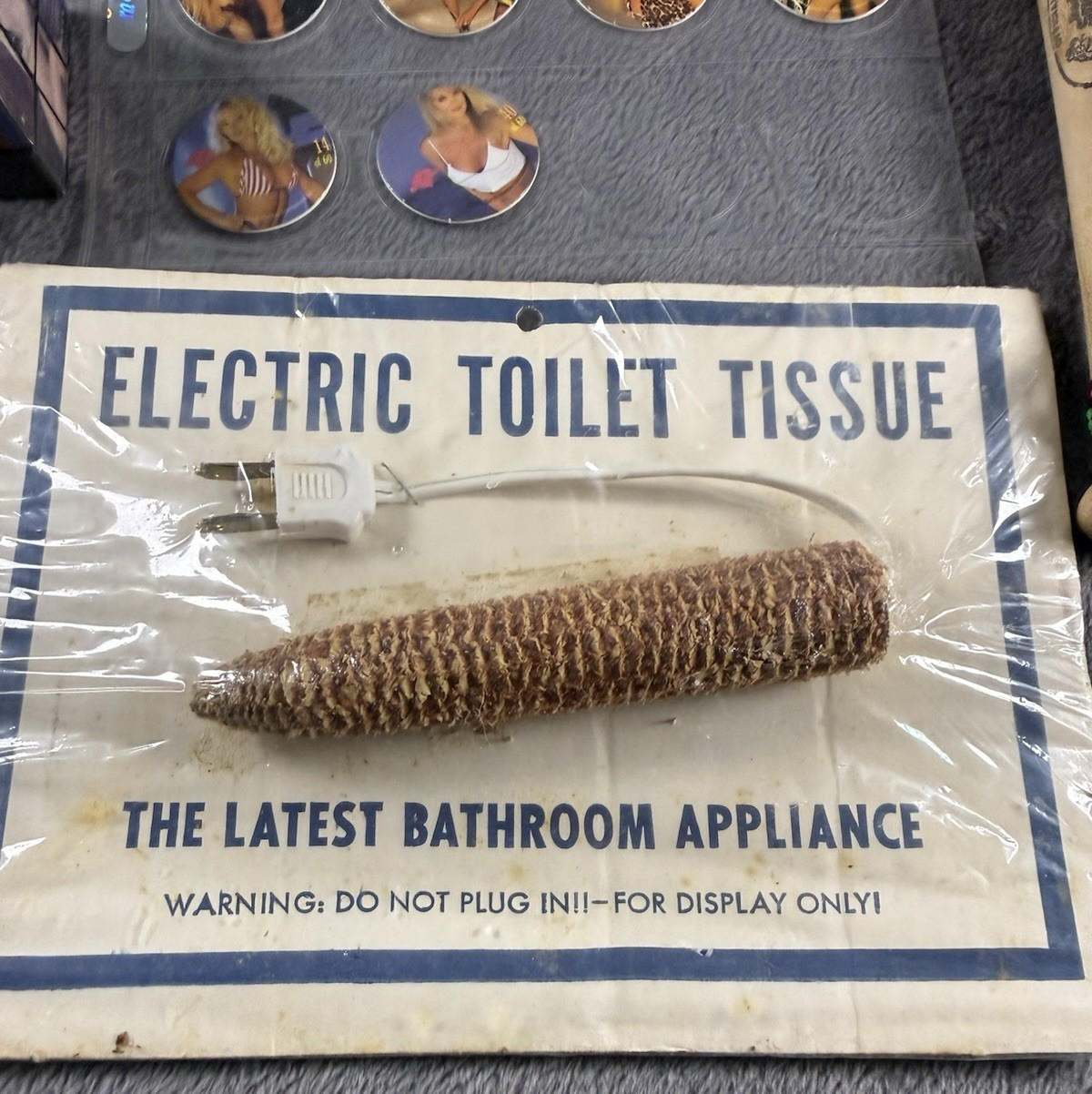 Vintage Adult 60’s 80’s Gag Gift Lot Electric Toilet Paper Pogs Boob Cube Comic