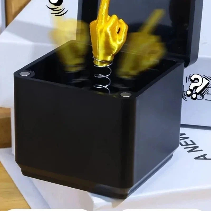 Funny Middle Finger Prank Gift Box Creative Office Desk Decor Novelty Gag Gift