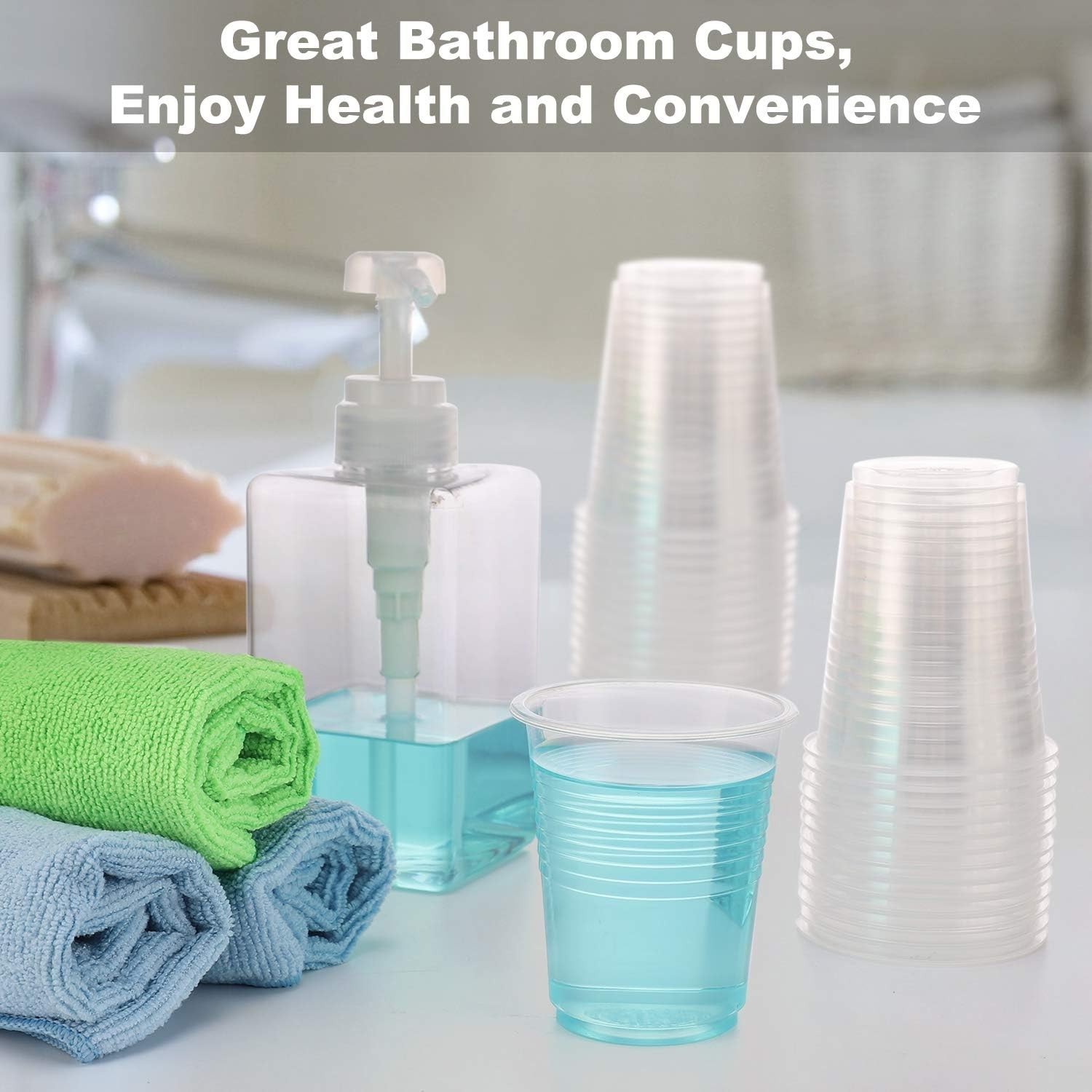 Clear Plastic Party Cups – 100 Pack, 8 Oz Each