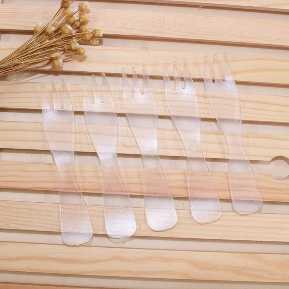 Colorful Small Plastic Kids Forks Wide Handle For Birthday Party Events Picnics