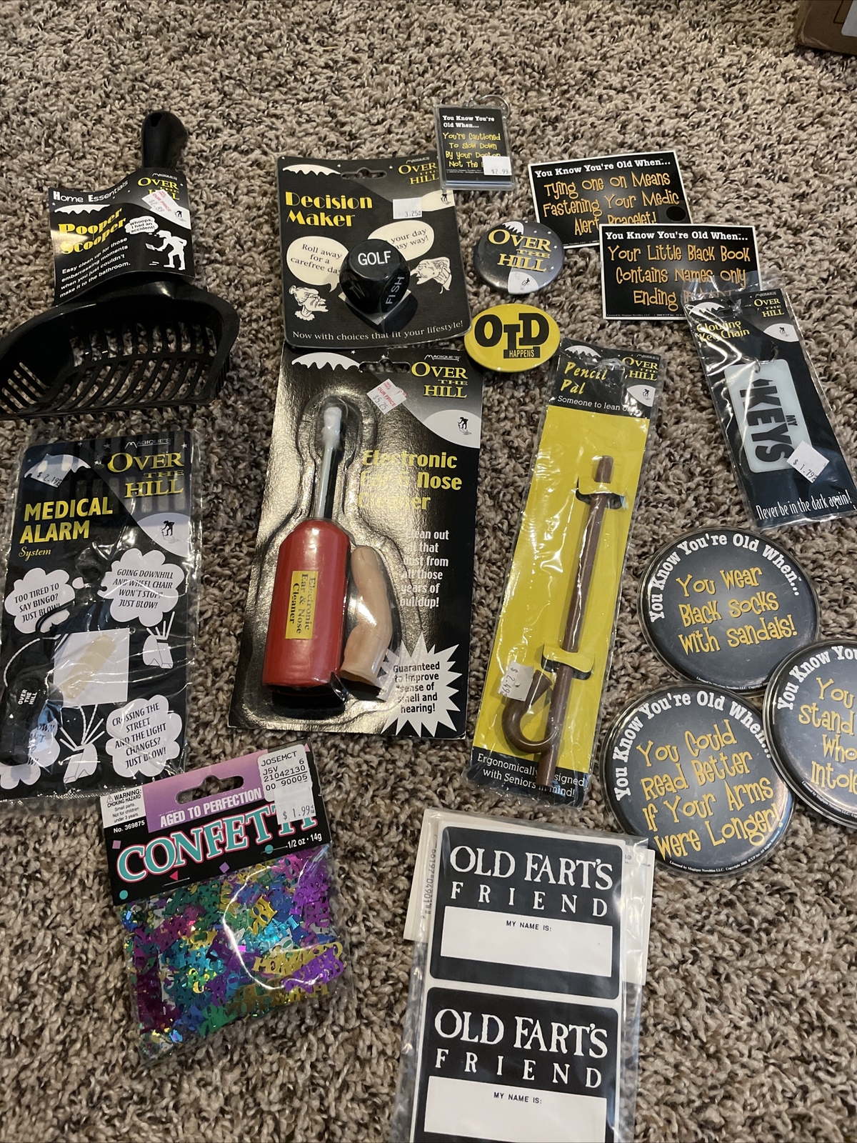 Over The Hill Party Box Gag Gifts Party Supplies 40, 50, 60 Birthday