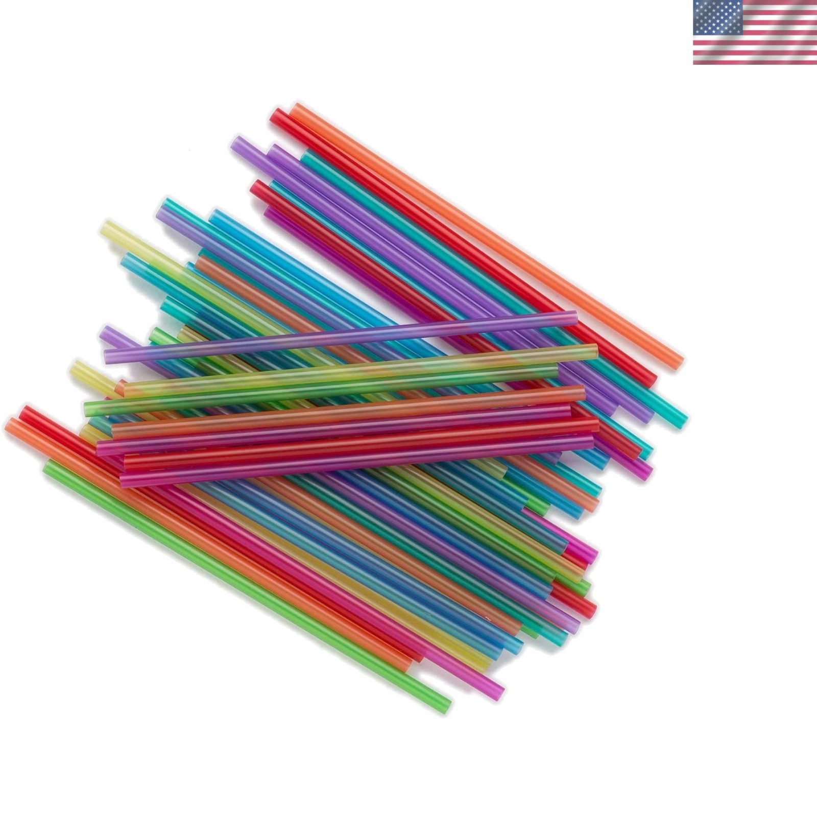Primula 12 Pack Bamboo Straws – Assorted Colors, 9 Inches, Eco-Friendly
