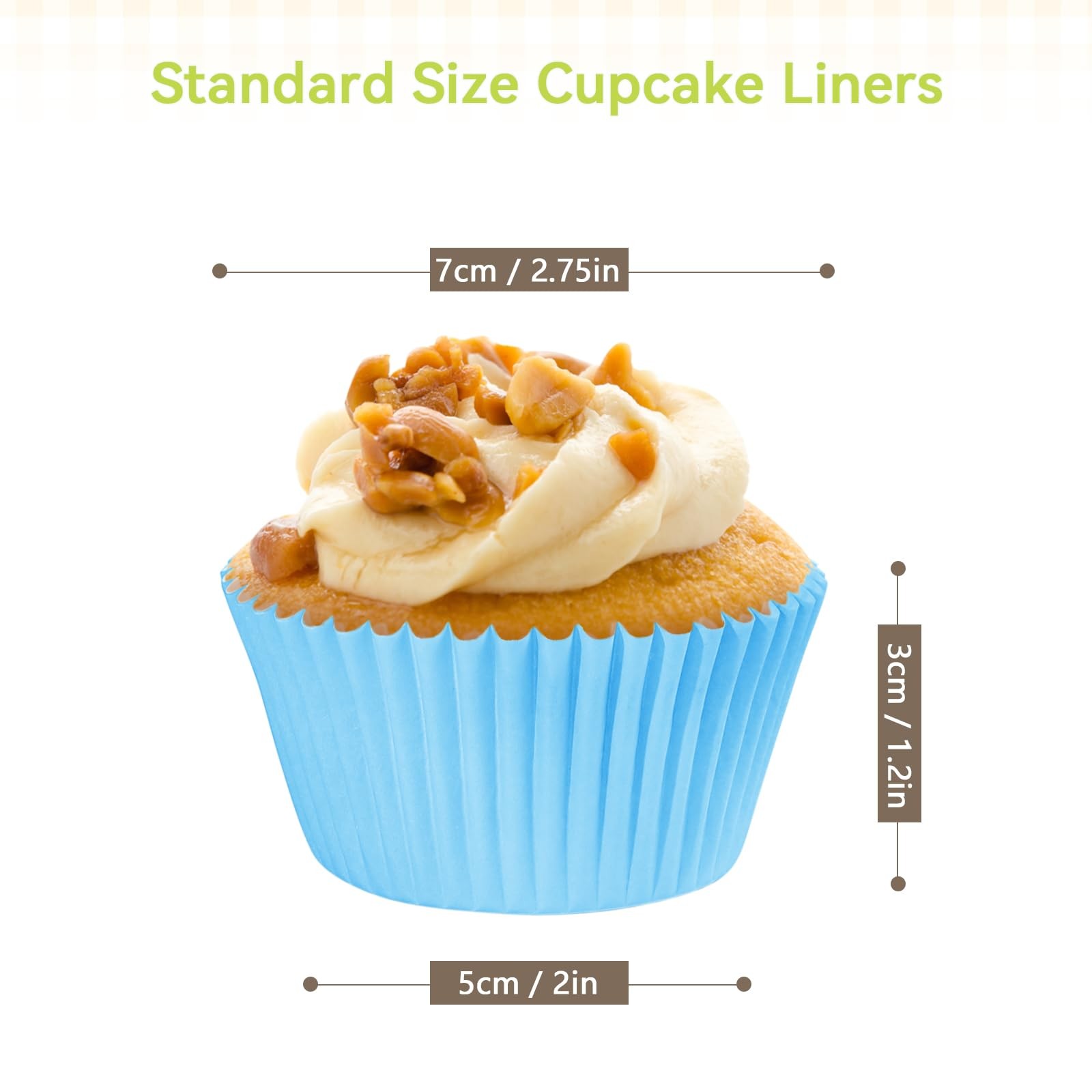 SKIDEC Rainbow Standard Cupcake Liners 400 Count standard, rainbow color