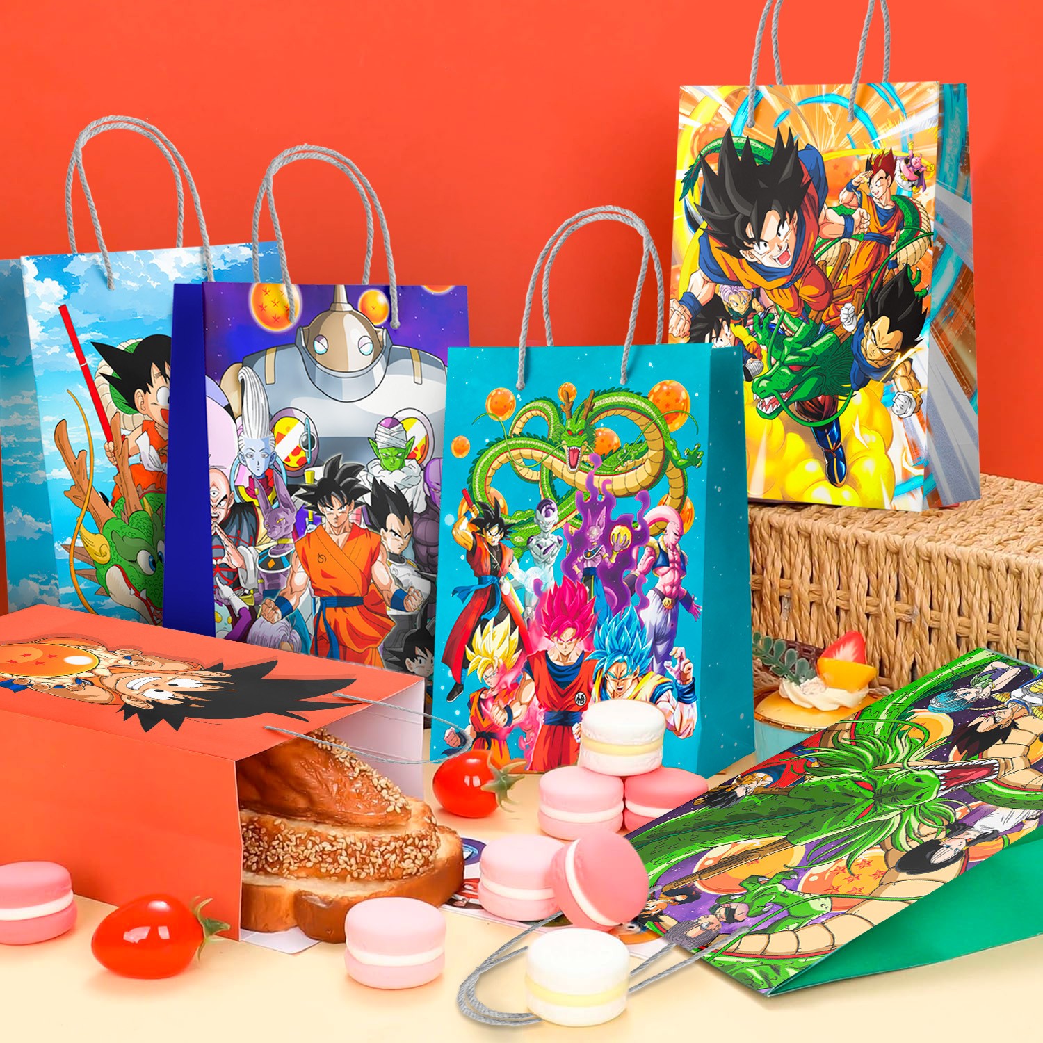 24 Dragon Ball Z Party Bag,Dragon Ball Z Birthday Gift Pack Candy Bag Loot Bags