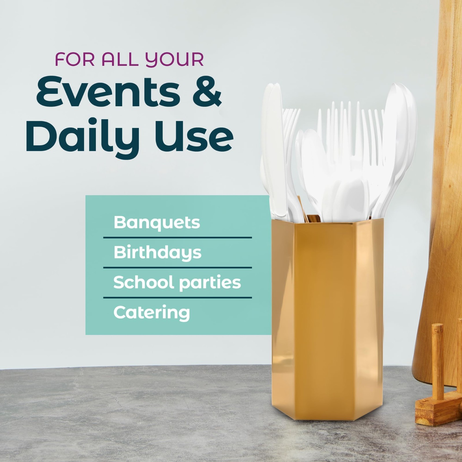 500 Heavyweight Disposable White Plastic Tea Spoons – Perfect for Parties & Even