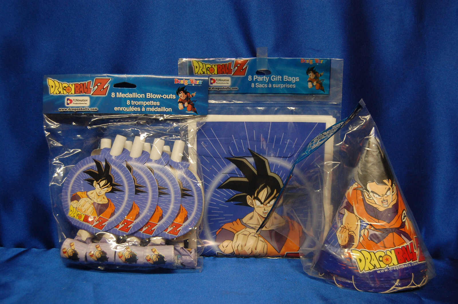 Dragon Ball Z Party Set # 3 DBZ Hats Blowouts Loot bags