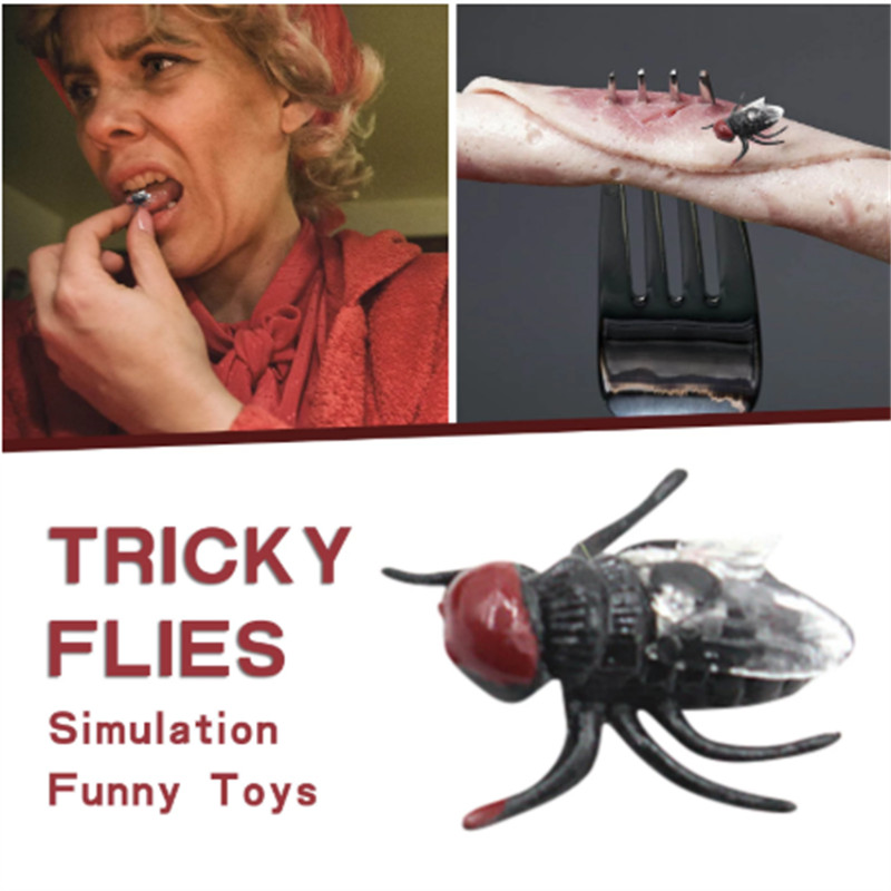 Realistic Cockroach Prank Toy Rubber Fake Fly Creepy Cock Roach Mini Bugs Gags