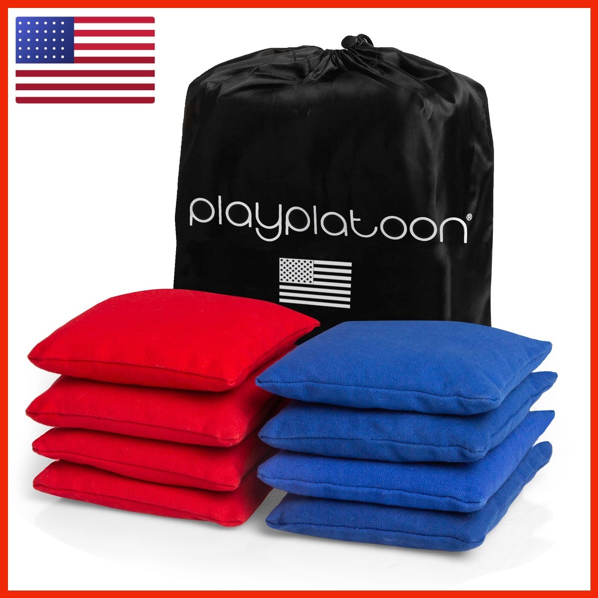 Play Platoon Premium Weather Resistant Duck – Set Of 8 Bean For Corn Hole