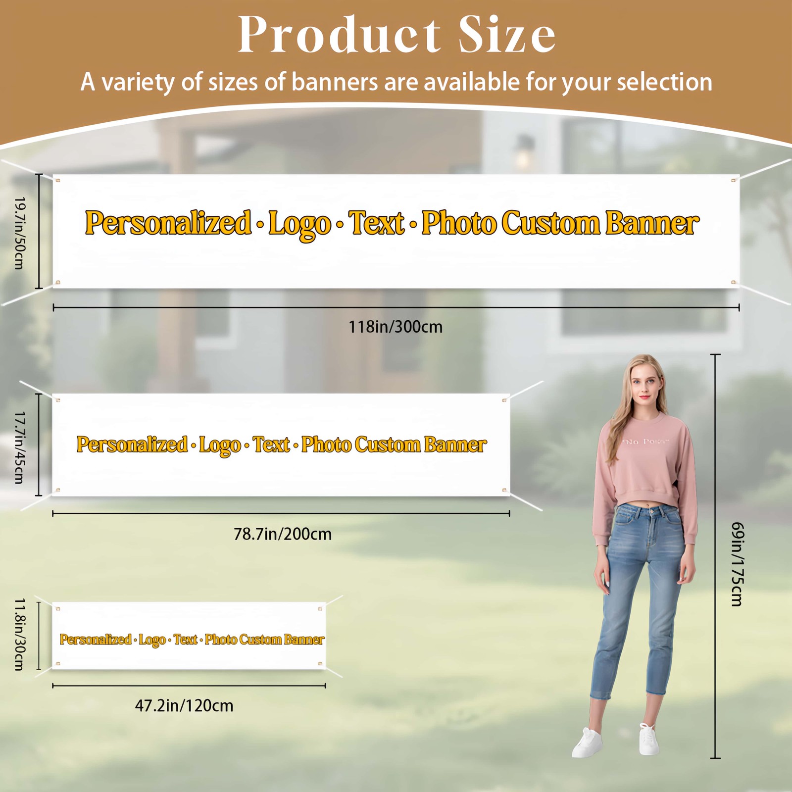 Custom Personalized Banner for Home Decor – Add Your Own Logo, Text & Photo