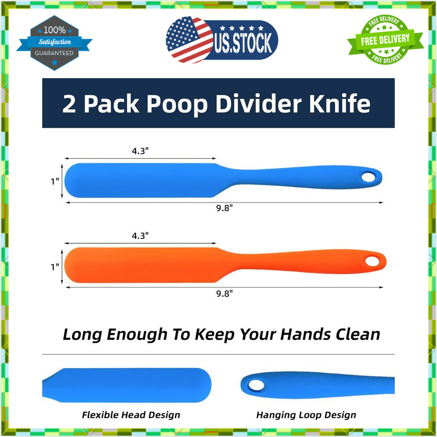 Artreeiger 2 Pack Poop Knife, Silicone Poop Cutter Knife Prank Practical Joke