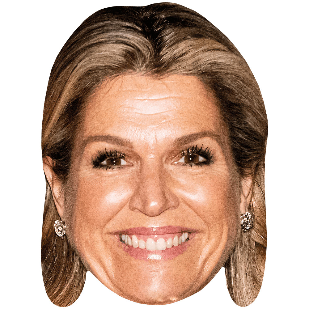 Queen Maxima Of The Netherlands (Smile) Big Head. Larger than life mask.