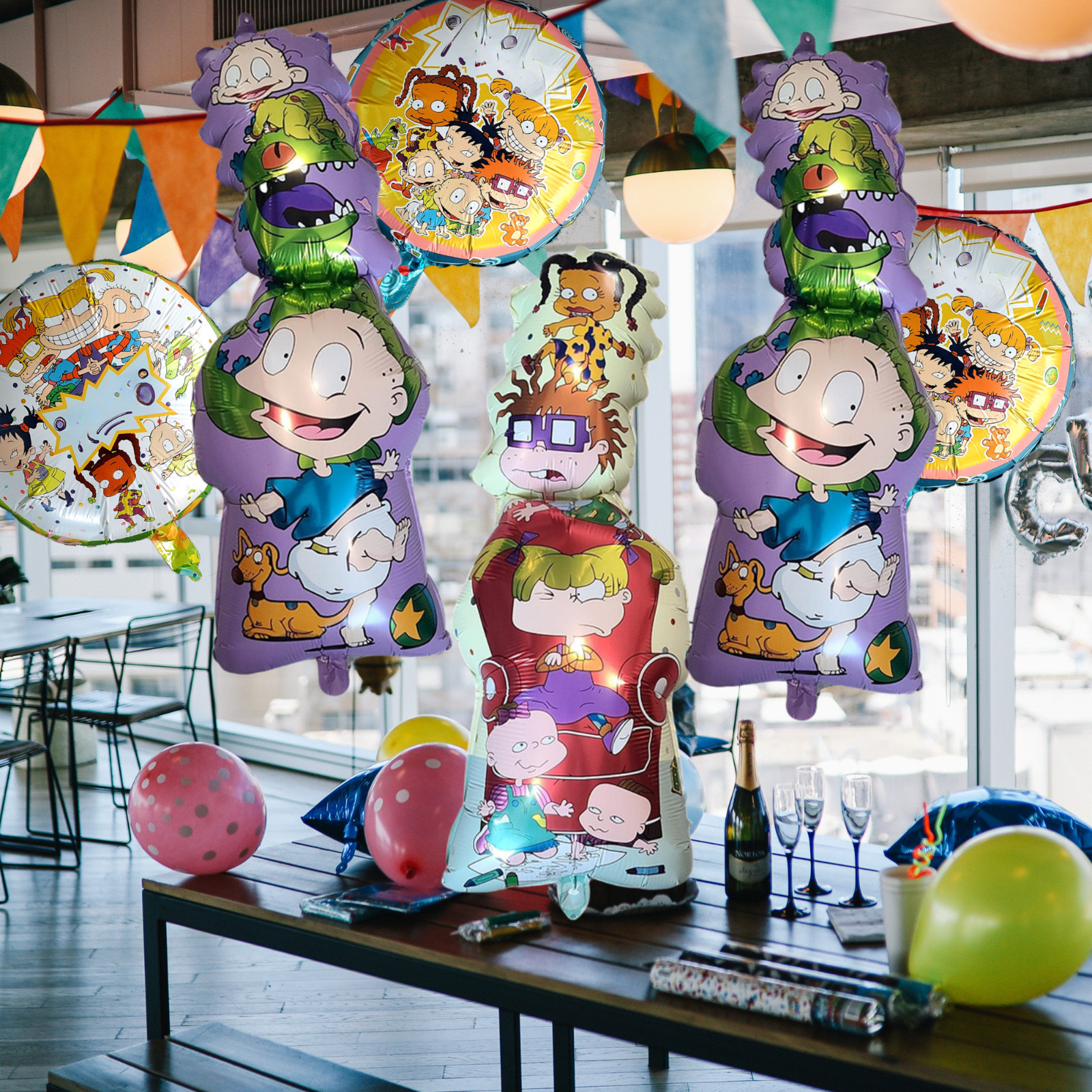 RUGRATS CUPS PLATE BANNER PARTY TABLE COVER SUPPLIES BALLOON CUPCAKE TOPPER CAKE