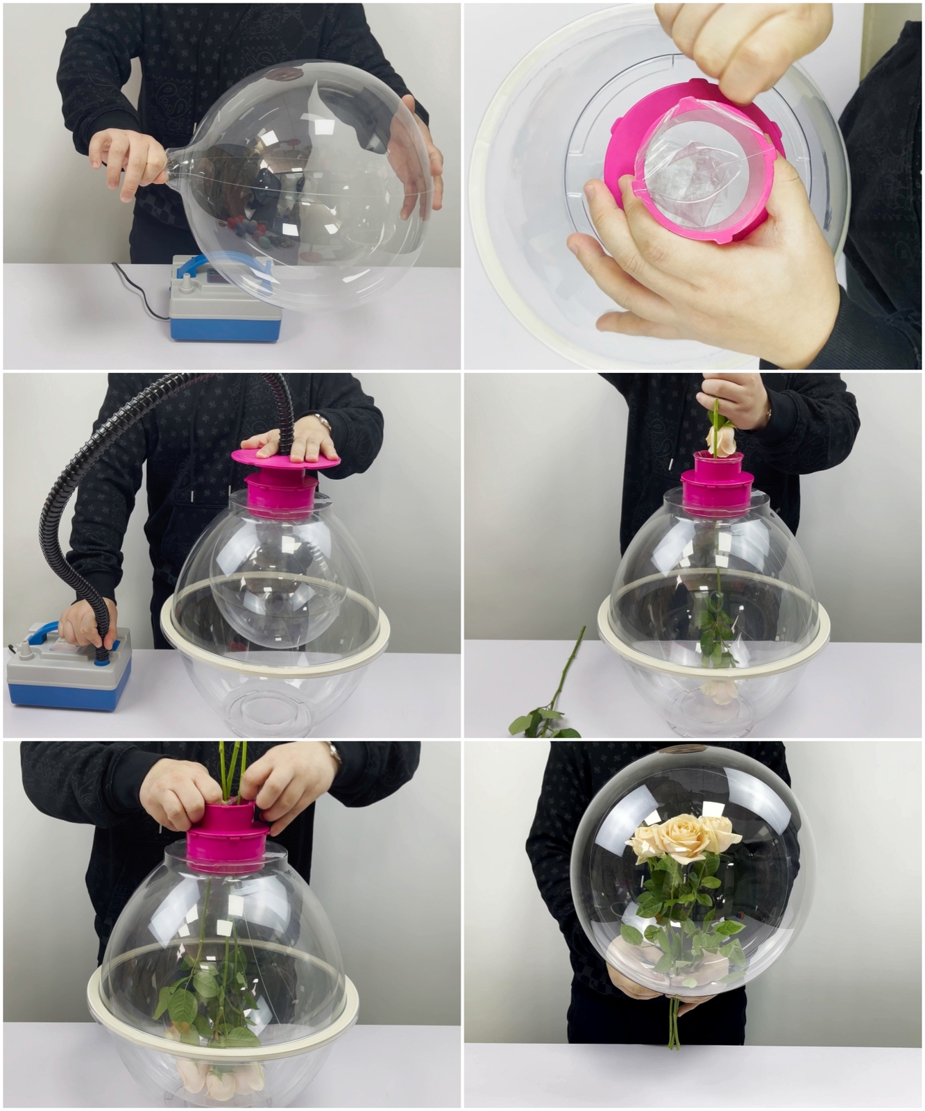 New Balloon Stuffing Machine Balloon Bouquet Stuffer Rose Bouquet Filling Kit