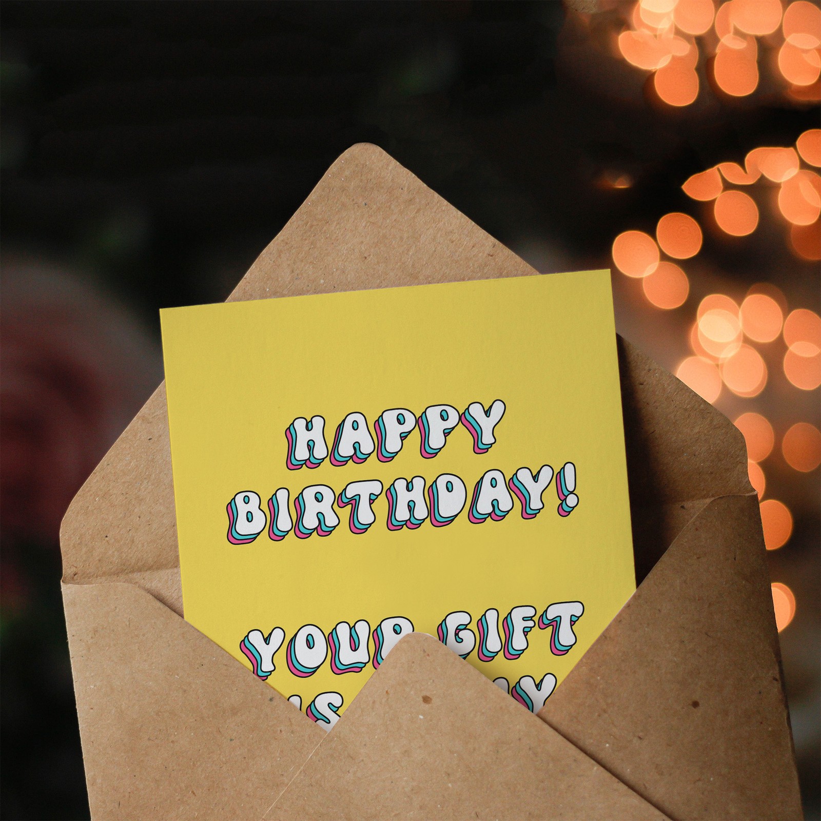 Greeting Card Your Gift Is In My Pants Funny Adult Humour Birthday