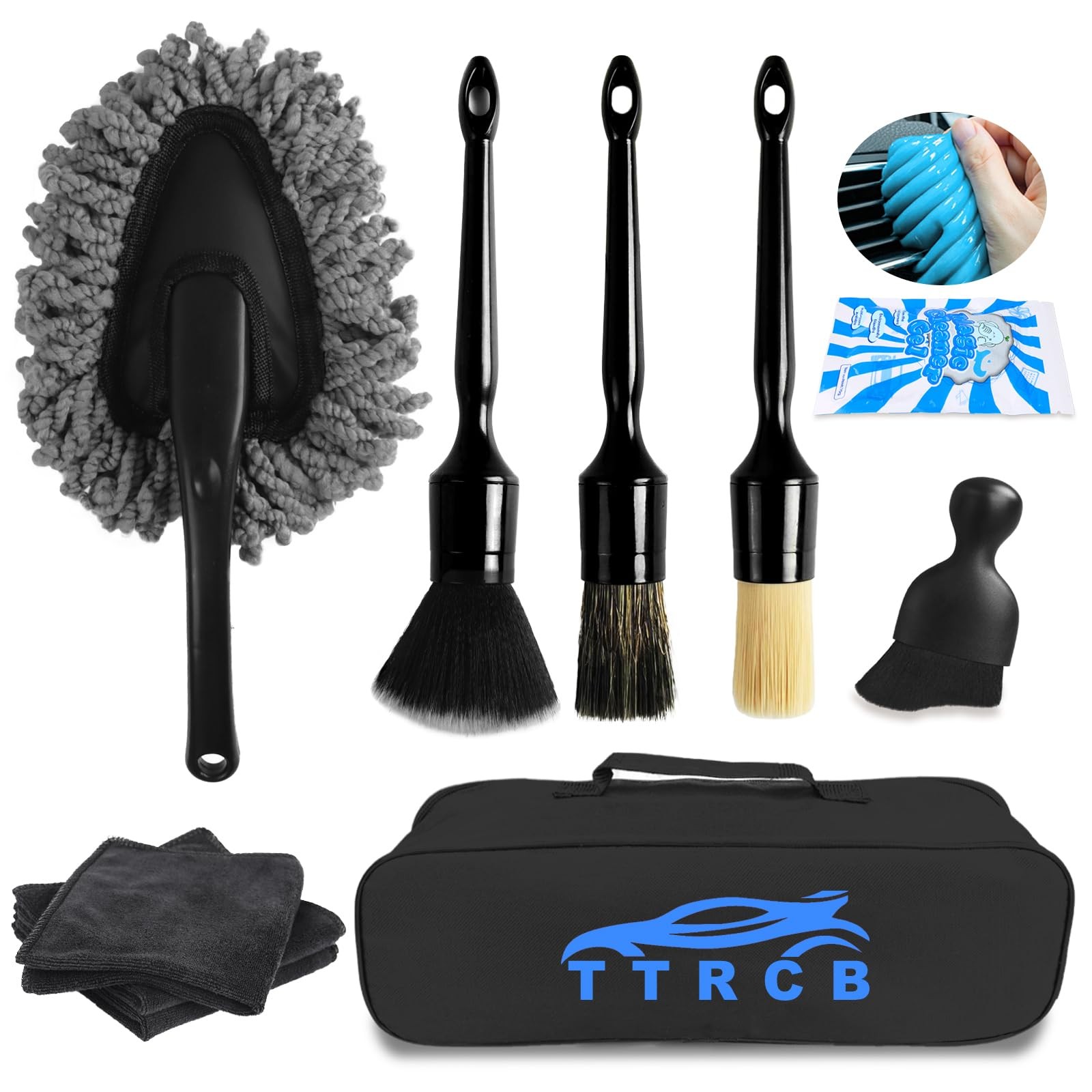 10PCS Car Detailing Cleaning Kit Interior Cleaner, Car Detailing Brushes, Car Du