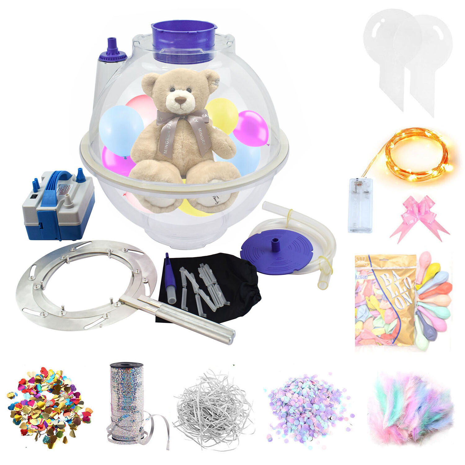 Balloon Stuffing Machine Balloon Filling Stuffer Kit Balloon Air Pump Expander