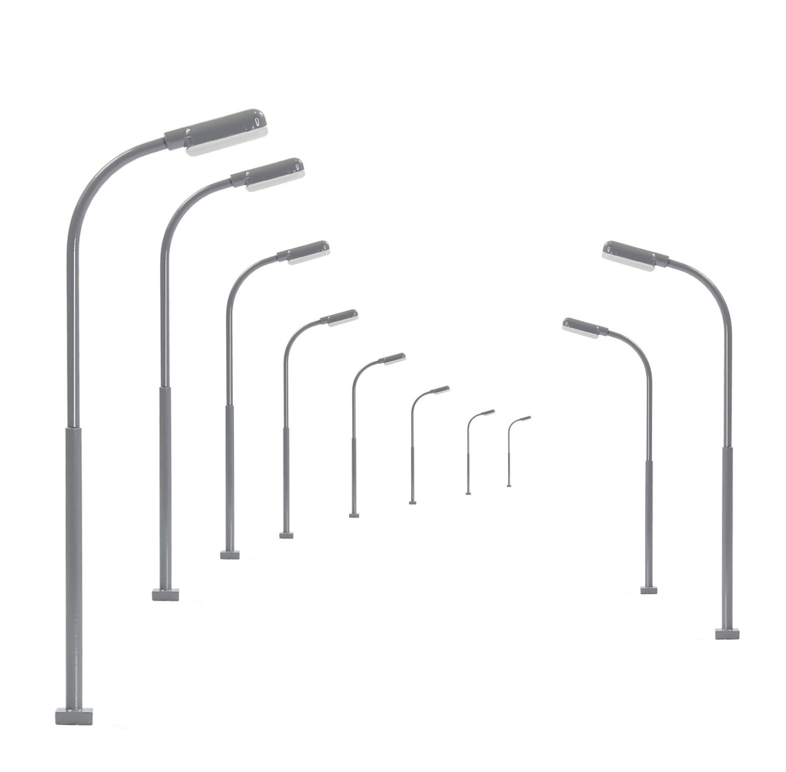 OO HO scale Model Street Lights Post Street 1:87 White LED Landscape Brand New