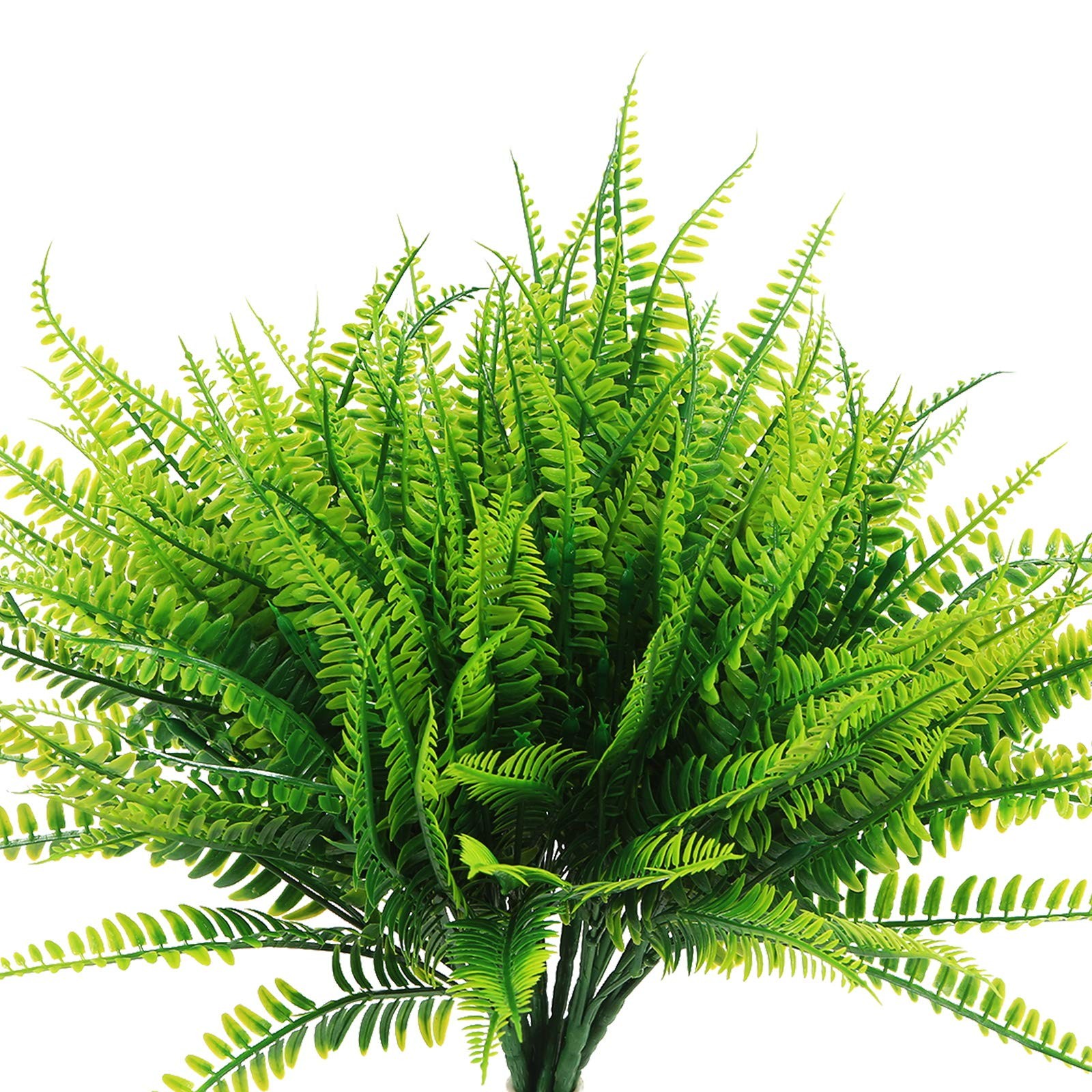 8 Pcs Fake Fern Outdoors – Ferns Artificial Plants for set of 8, 8