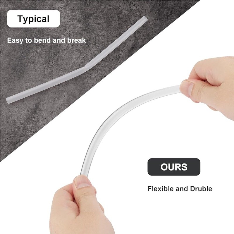 Reusable Plastic Straws 8 Pack Dishwasher Safe Short Straws W/ Cleaning Brushes