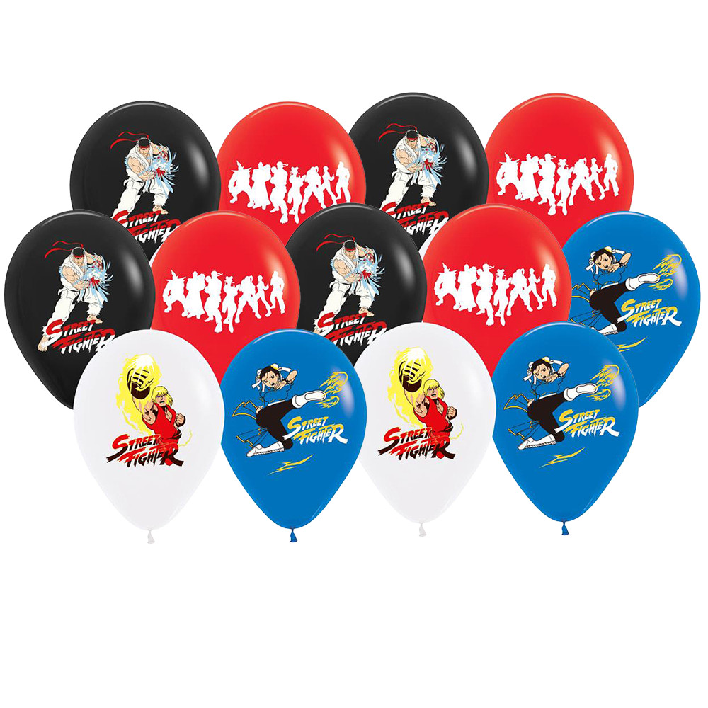 STREET FIGHTER balloon Cupcake Topper Party Decoration Supplies birthday banner