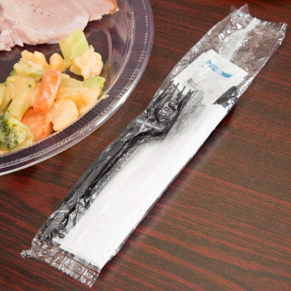 250-pack Plastic Cutlery Set – Knife,Fork,Spoon,Napkin, Salt, and Pepper Set