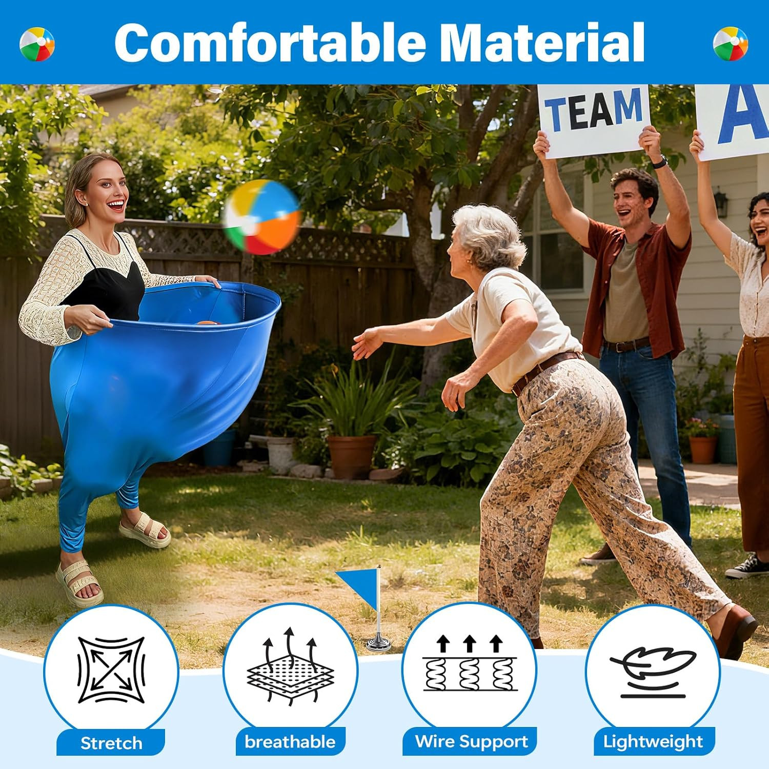 Granny Pants Outdoor Game Set for Adults with Balls and Accessories, Large