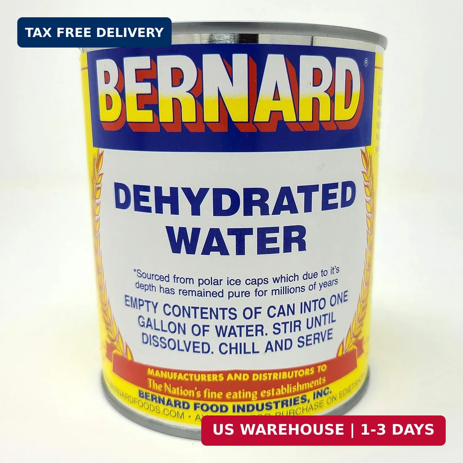 Bernard Food Industries Dehydrated Water 8oz Can. NEW 8 Ounce (Pack of 1)