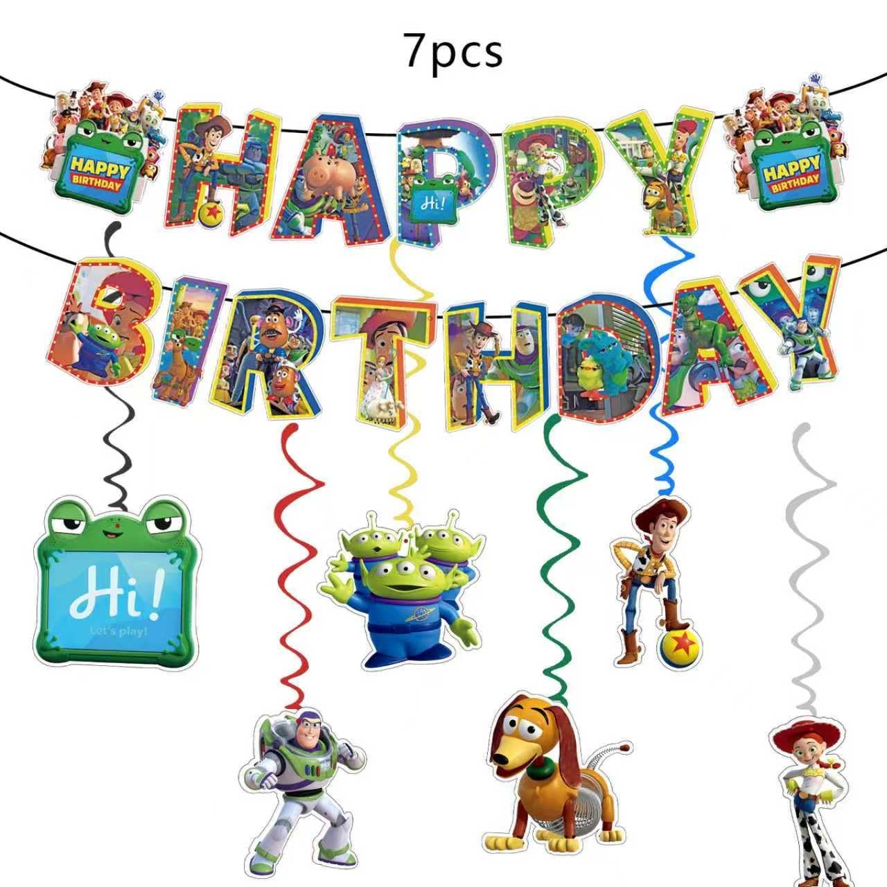 48Pcs Toy Story Birthday Party Supplies, Party Decorations Set Include Banner…
