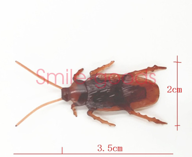 Prank Cockroaches Realistic Cock Roach Rubber Fake Creepy Bugs Gag Toy Joke 40pc