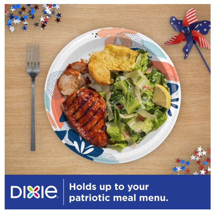 Dixie Everyday Disposable Paper Plates, 10″, Multi-Color, 210 Count
