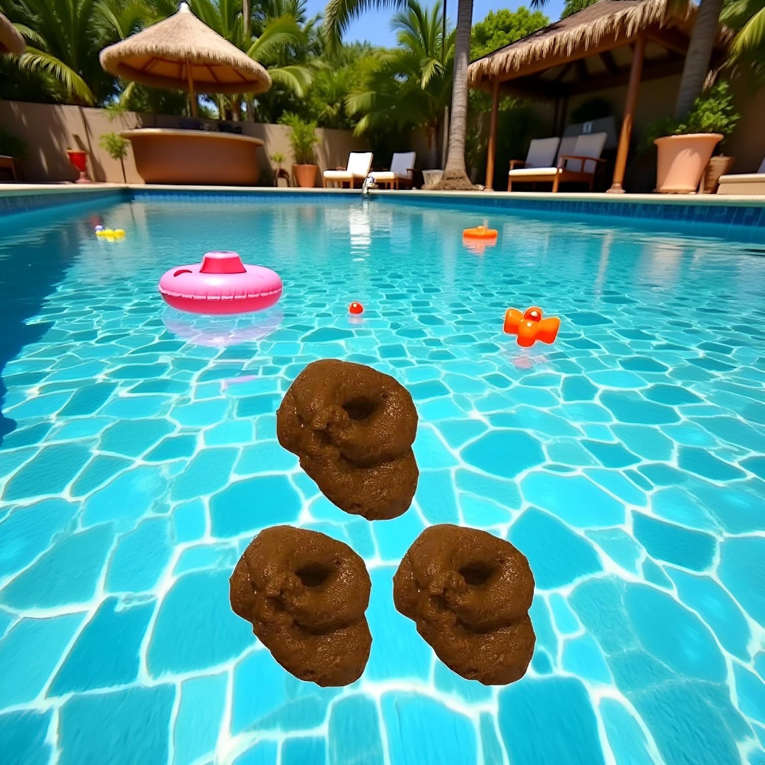 3Pcs Realistic Fake Poop Props – Floating April Fools’ Prank Kit with Brown N…
