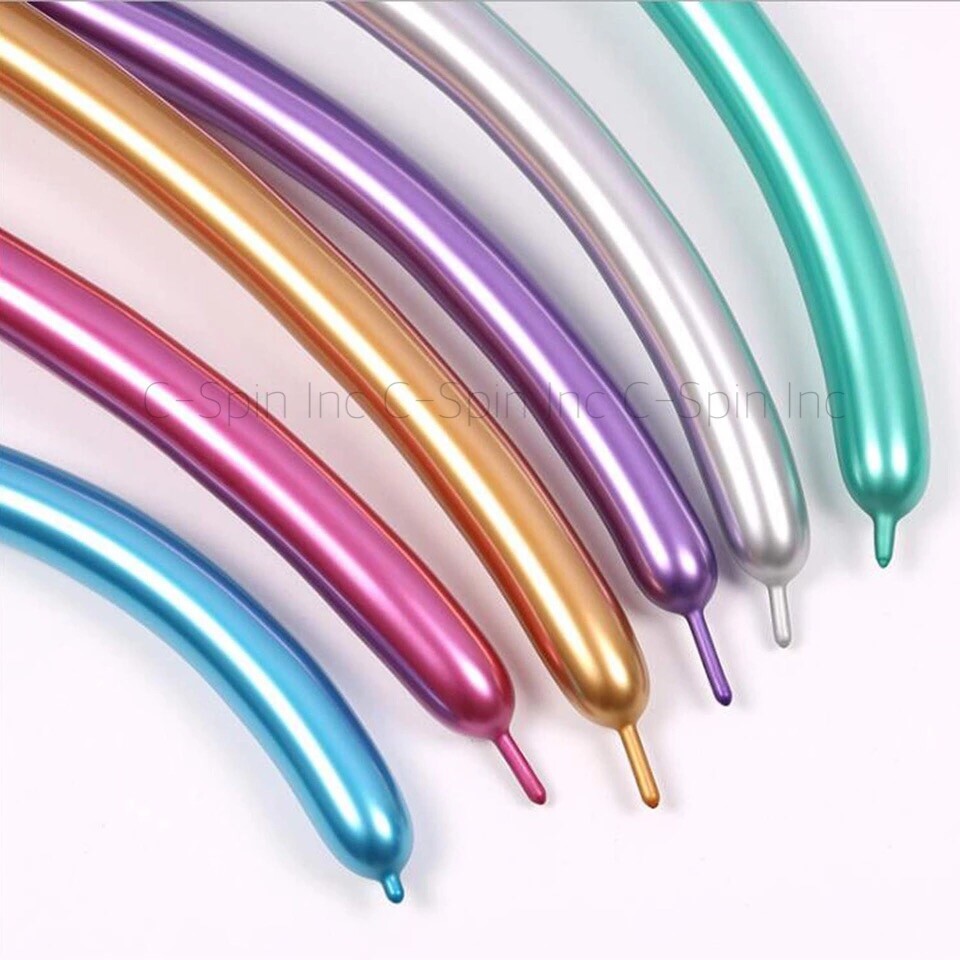 Animal Flower Party Twist Latex Tying Magic Long Balloons Metallic Gold Silver