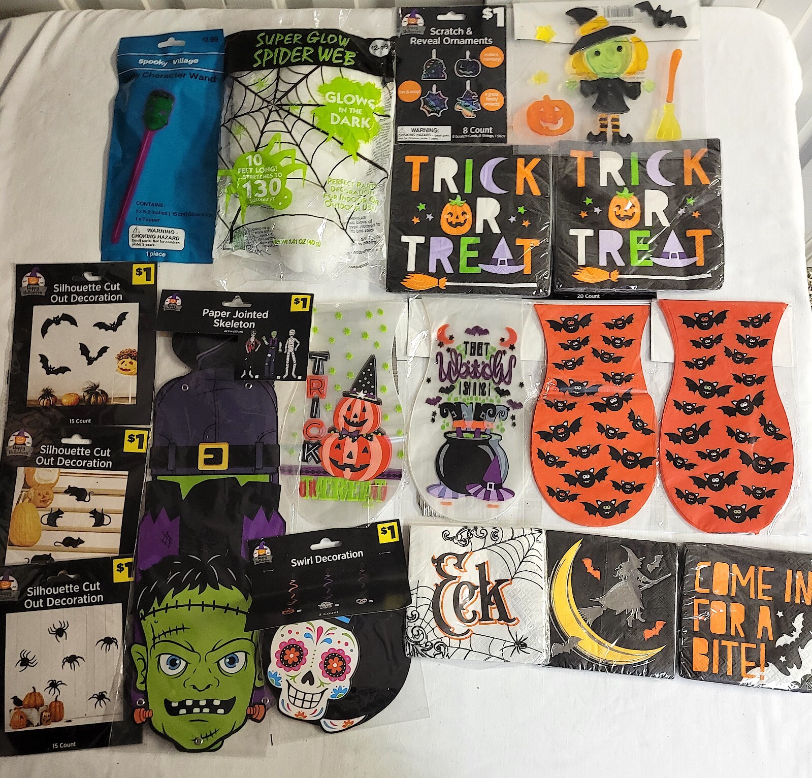 Lot of Halloween Party Decorations & Tableware