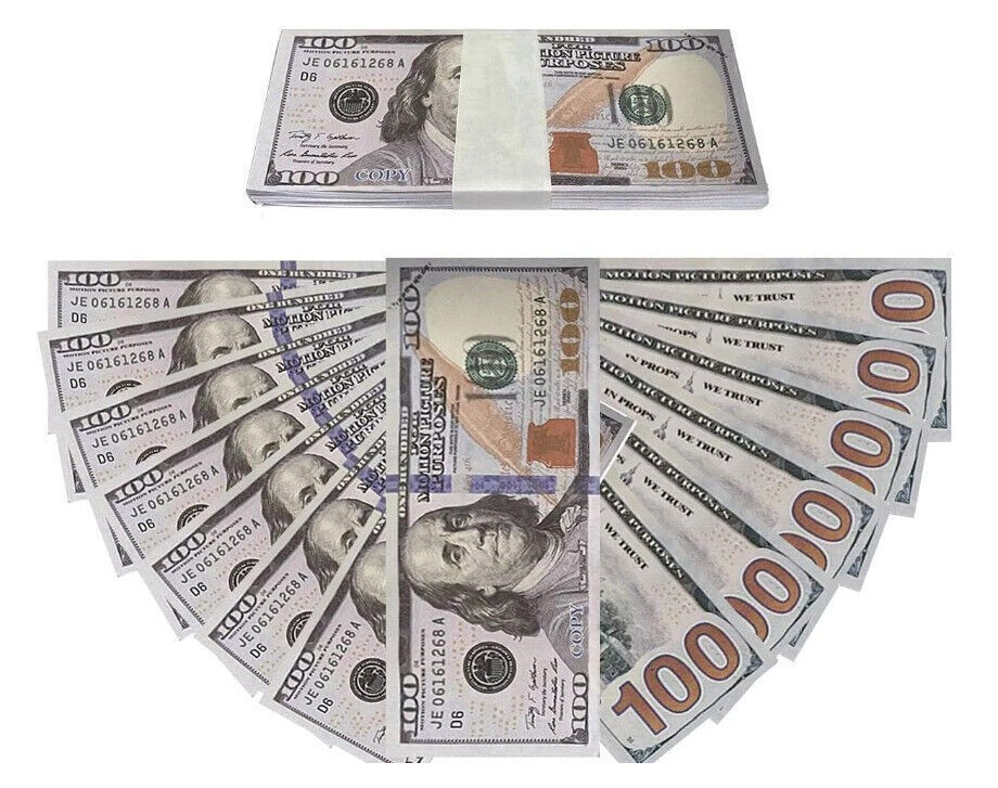FAKE BANK GAMES PLAY MONEY KIDS CASH PAPER 100-400 PCS 100 DOLLAR BILLS PARTY