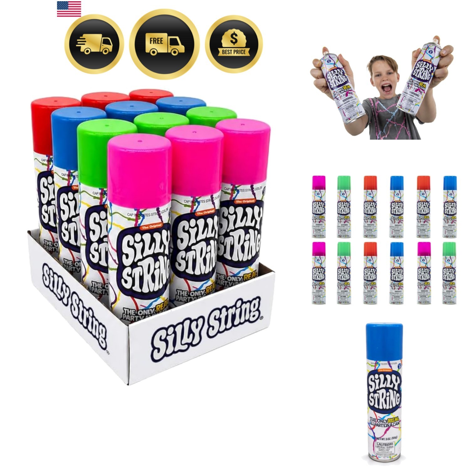 The ! Party Pack, 12 pack, Assorted Colors, 3oz Large Can The Only REAL Part…