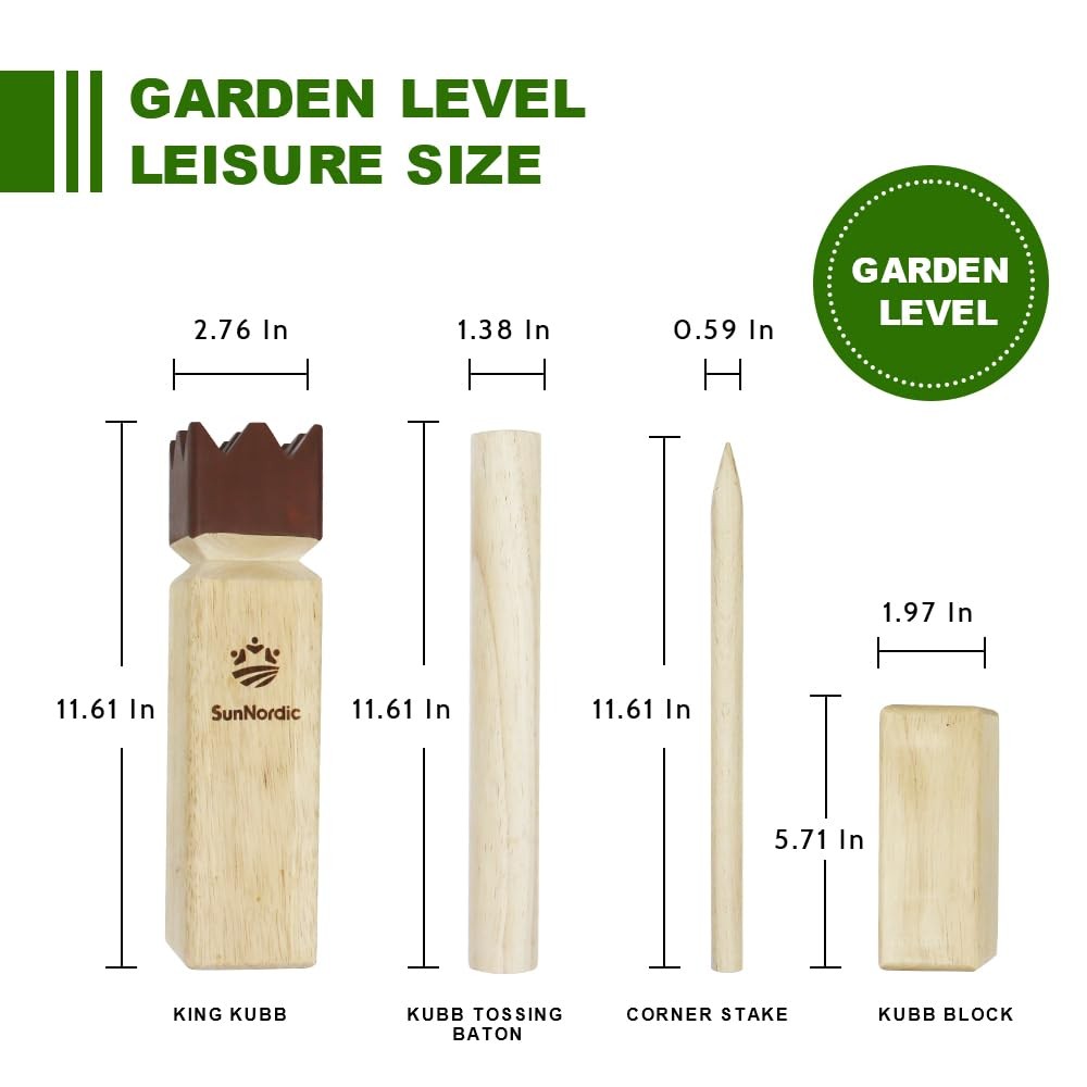 SunNordic Kubb Game Set – Outdoor Tossing Game for Kids & Adults