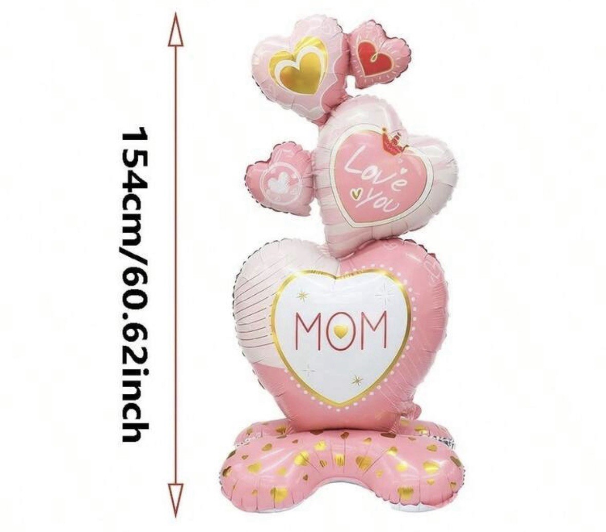 Pink, White, Gold Mother’s Day Foil Ballon 60 in- FREE SHIPPING!
