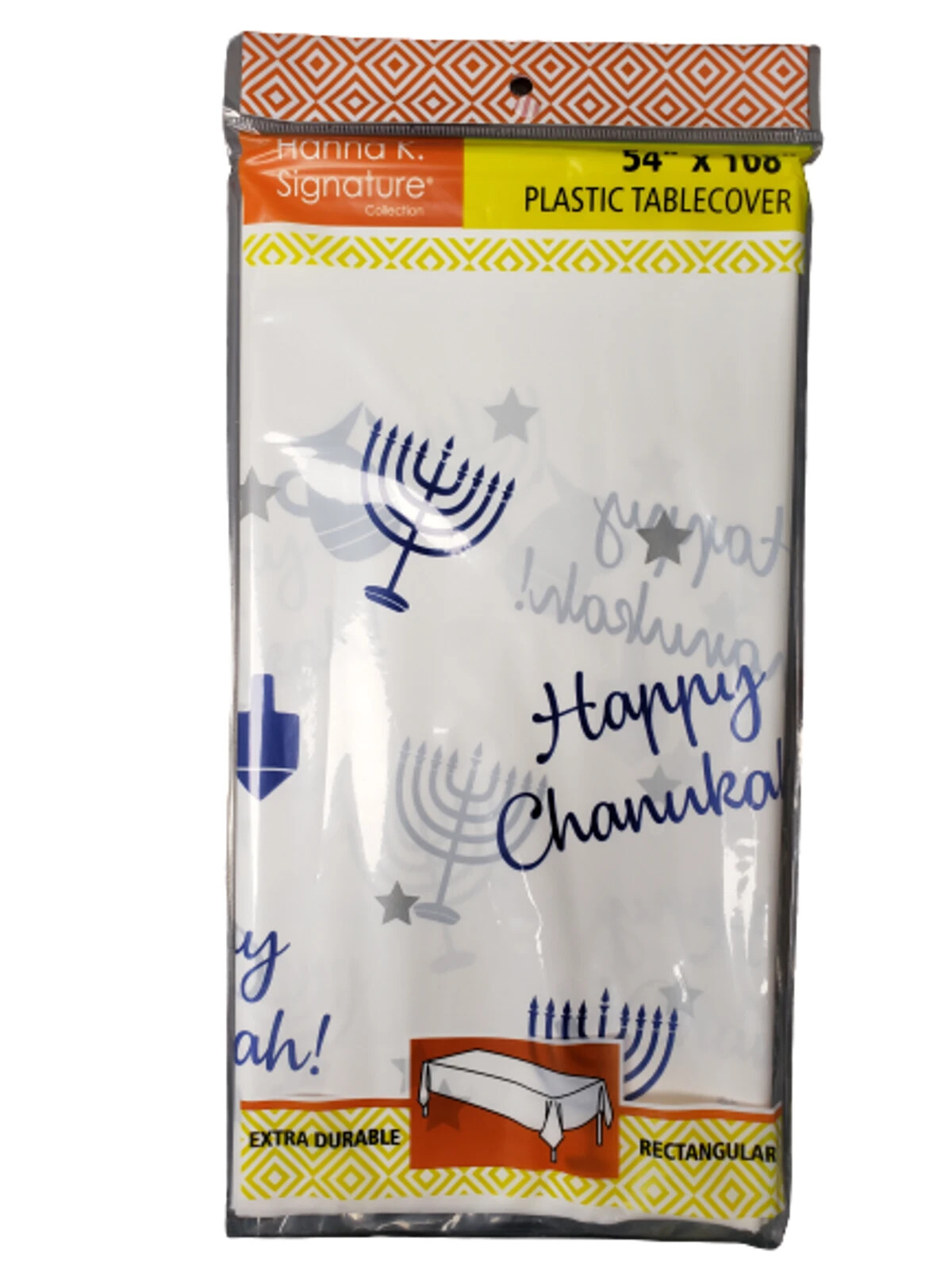 Happy Chanukah Decorated Plastic Tablecloth