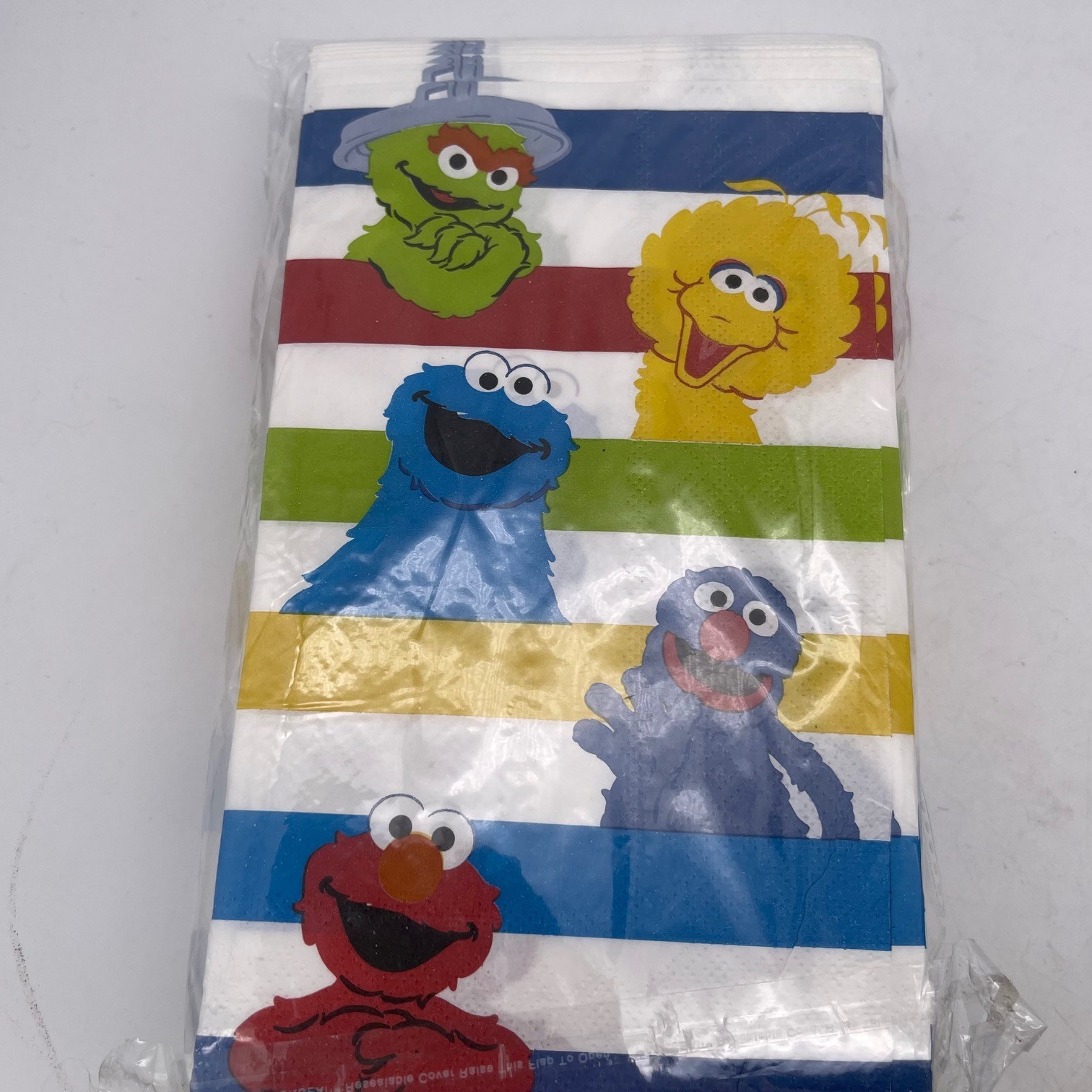 SESAME STREET Pack of 40 Napkins Rectangle 3-ply Big Bird Elmo Cookie Oscar M