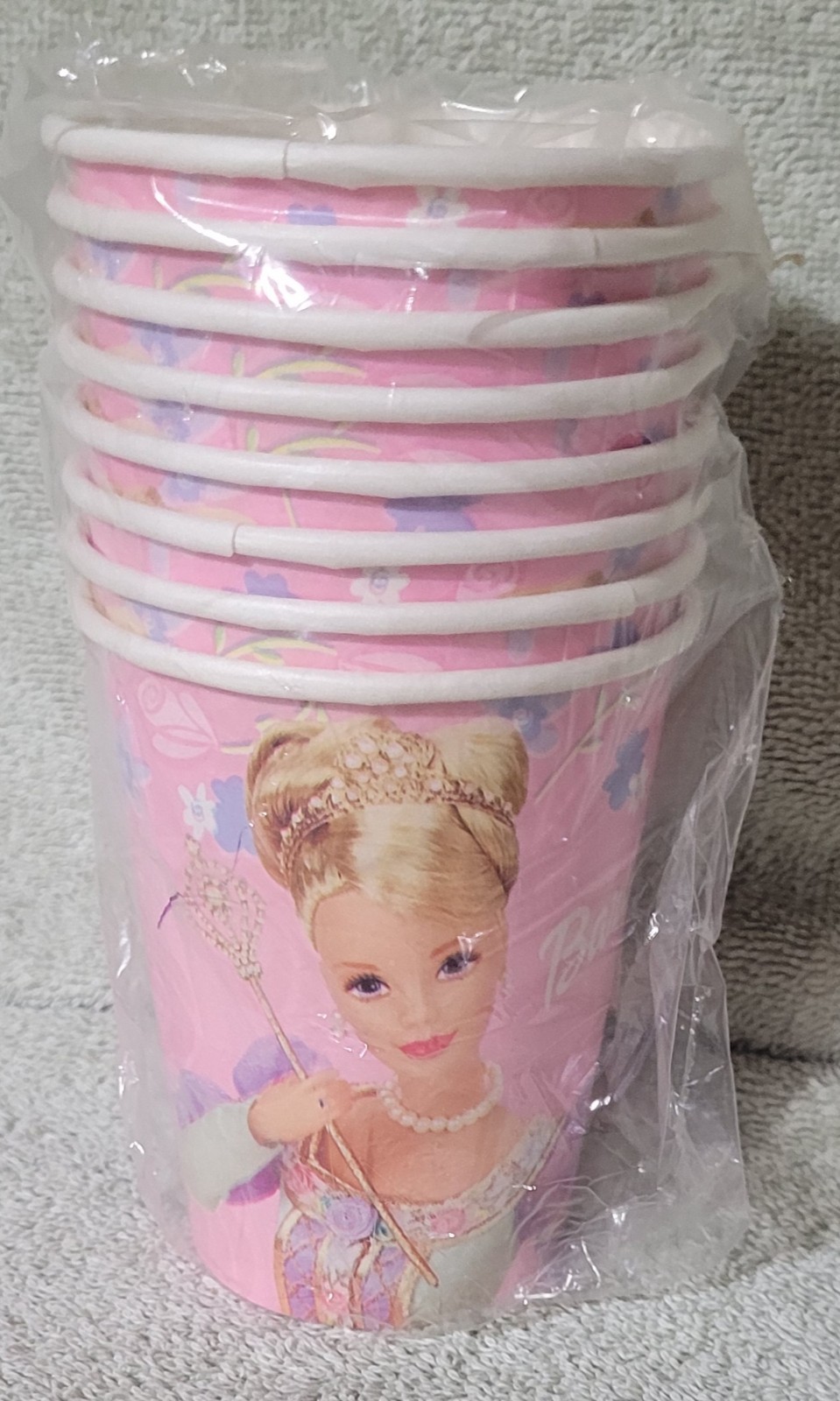 1999 New Lot of 8 pieces Vintage Barbie Princess Birthday Party Supplies Sealed
