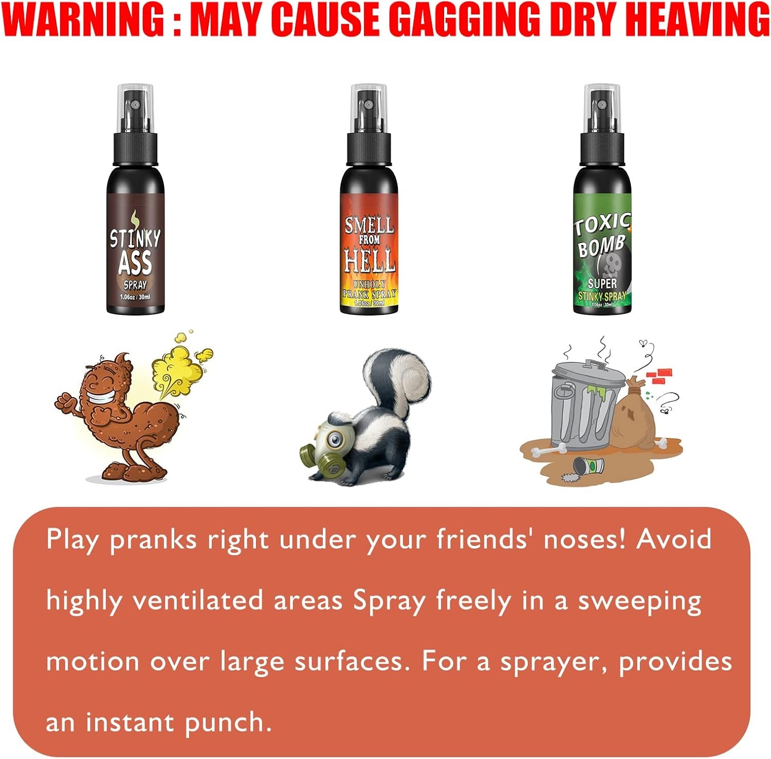 3P Fart Spray Extra Strong 30ml Potent Stink Non 3P, Ass+bomb+hell