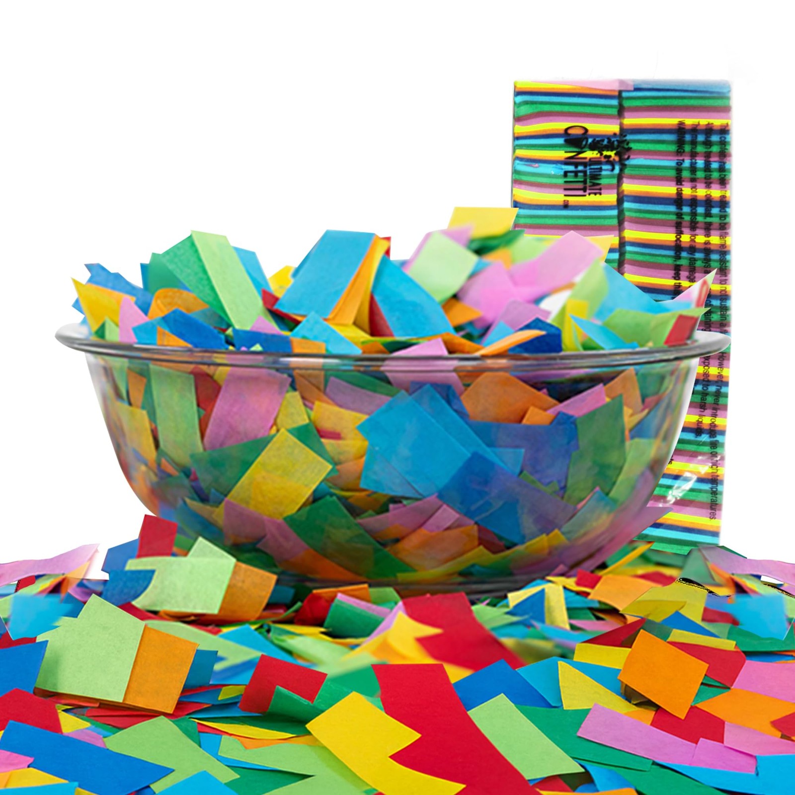 Biodegradable Confetti 1 lb Multicolor 2″ x 3/4″ Rectangular for Cannons