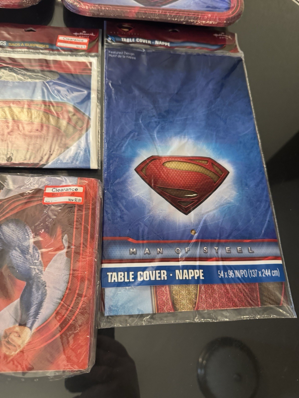 Superman Birthday Party Supplies Decoration Plates Napkins Table Cover Favor Bag