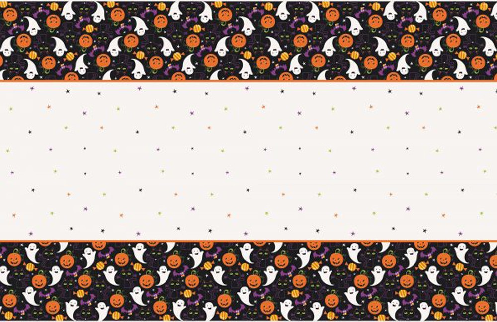 Halloween Party Table Cover Cat Pumpkin Ghost Tablecloth Family Friendly Tableco
