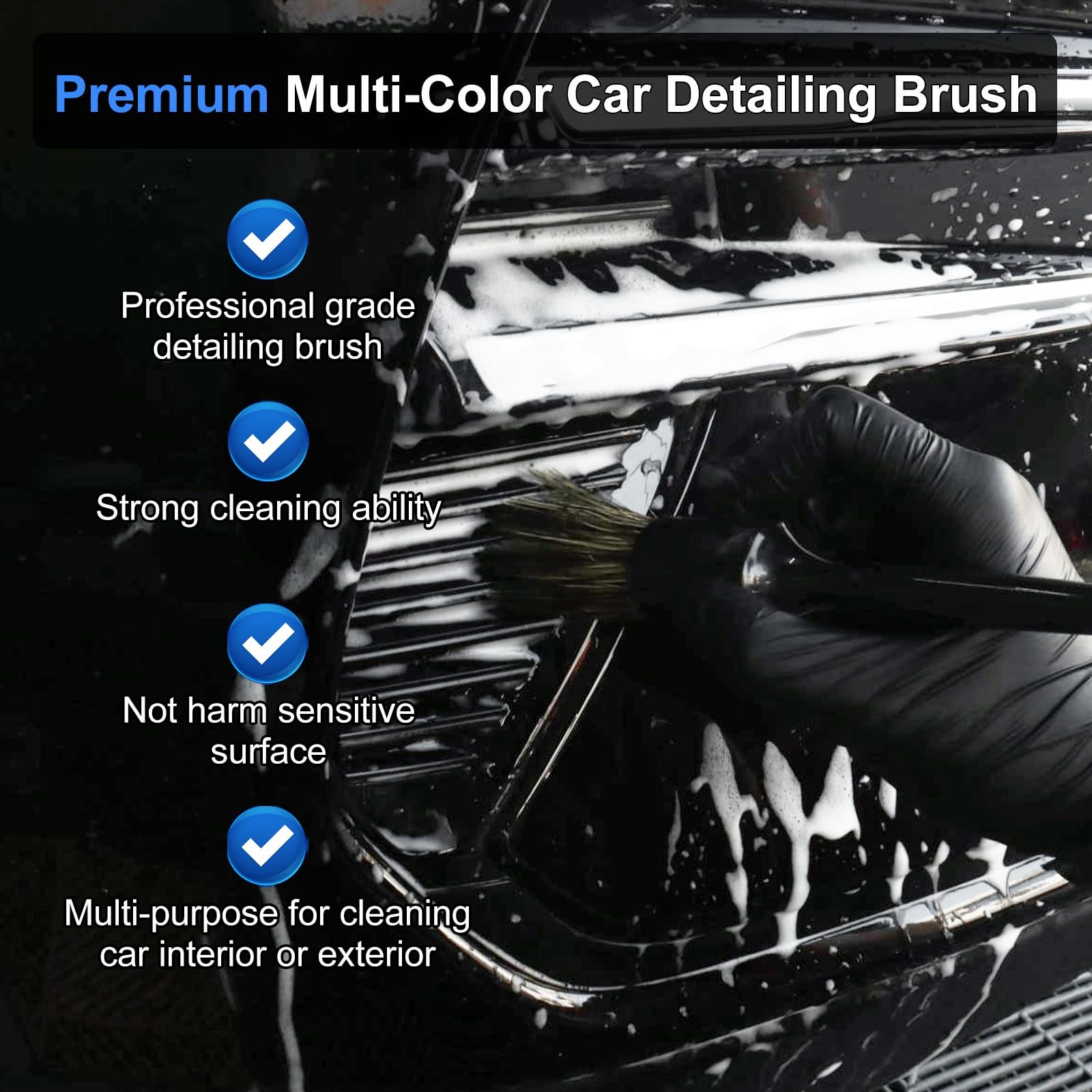 10PCS Car Detailing Cleaning Kit Interior Cleaner, Car Detailing Brushes, Car Du
