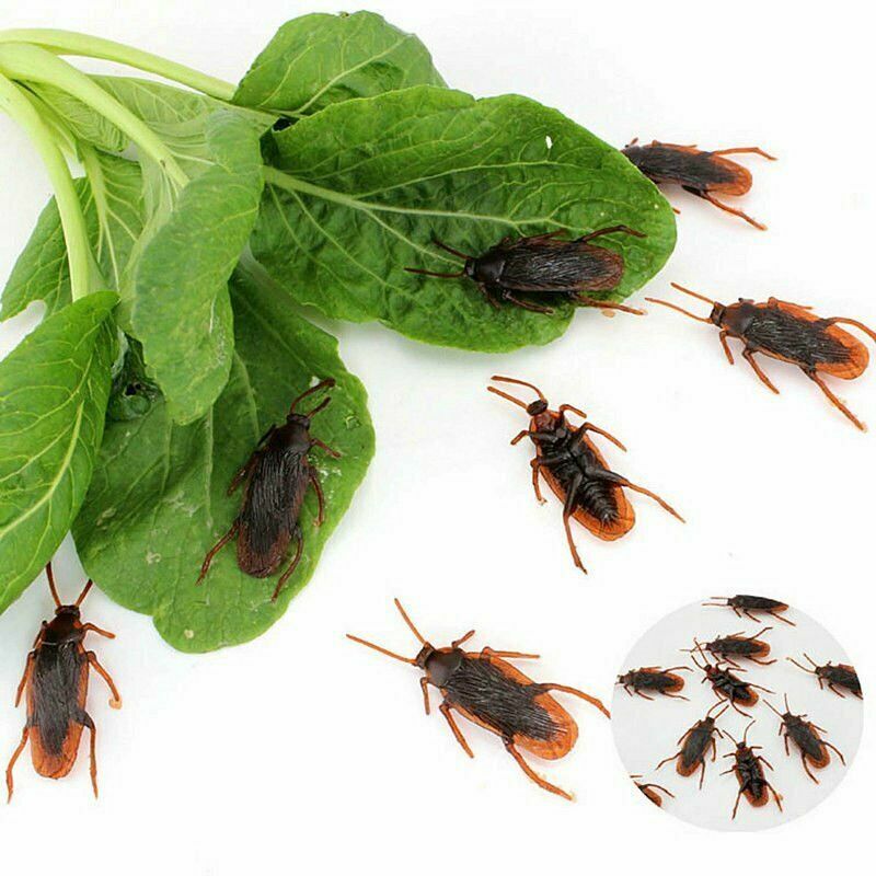 Prank Fake Cockroaches Realistic Cock Roach Joke Gifts Creepy Bug Gag Toys 40PCS