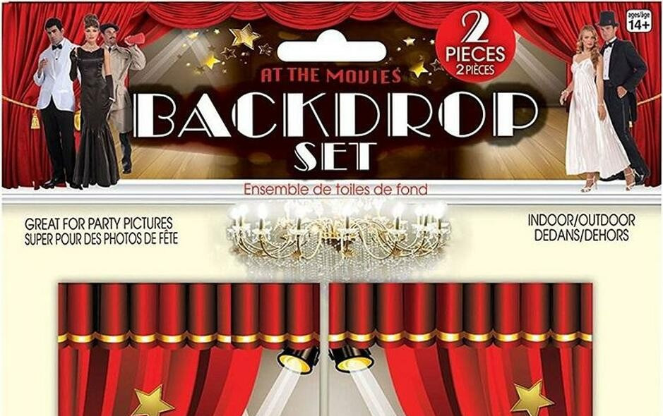 AT THE MOVIES Backdrop set background dance dinner party wall decor photo booth