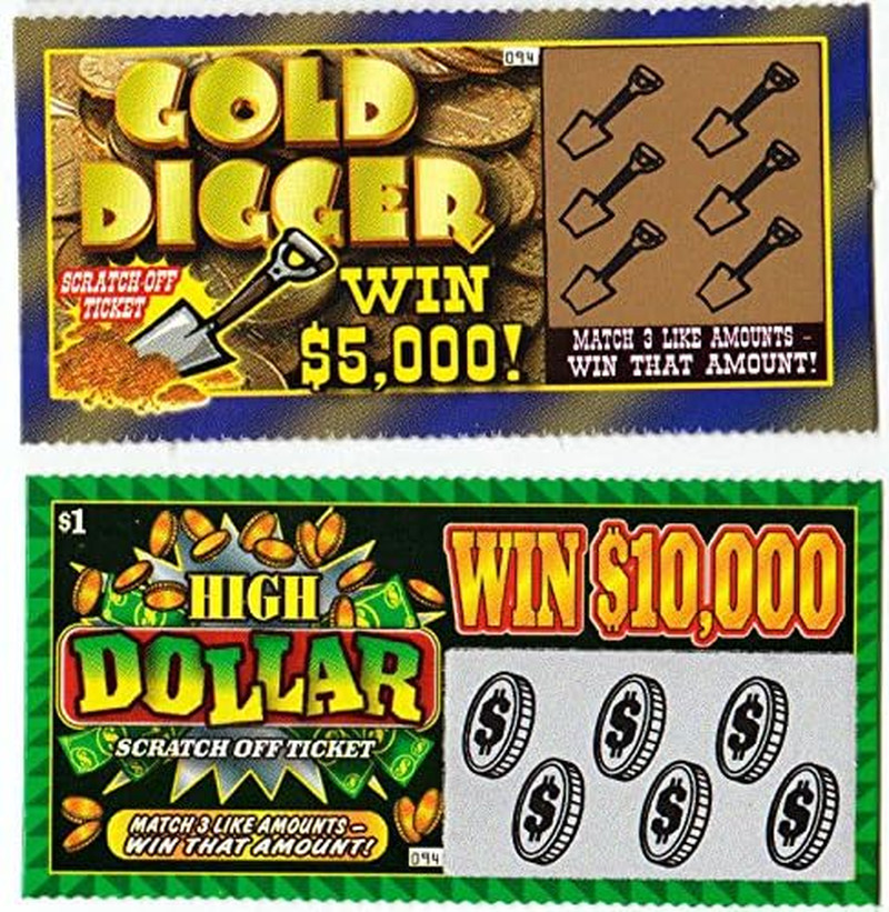 Fake Lottery Ticket Scratch Tickets (5 Tickets / 1 Pack) Pranking Toys for Frien